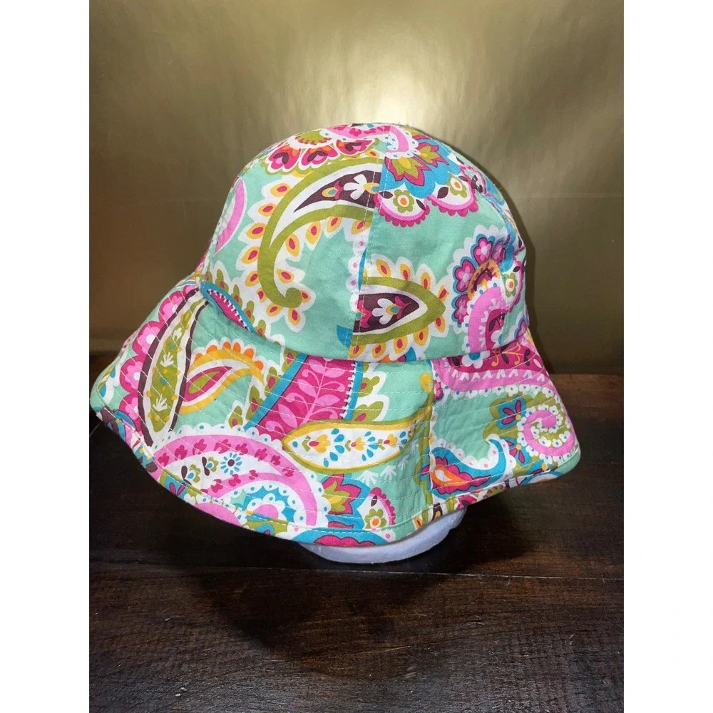 Vera‎ Bradley Paisley Floral Bucket Sun Hat Summer Travel Beach Fun Colorful
